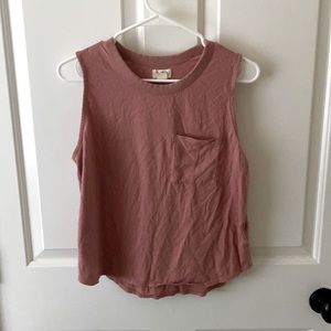 Up west rose gold muscle tank